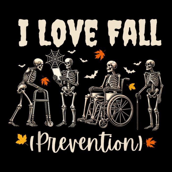 Funny Skeleton I Love Fall Prevention Fall Physical Therapy Impact Tech Backpack