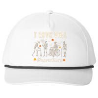 Funny Skeleton I Love Fall Prevention Fall Physical Therapy Snapback Five-Panel Rope Hat