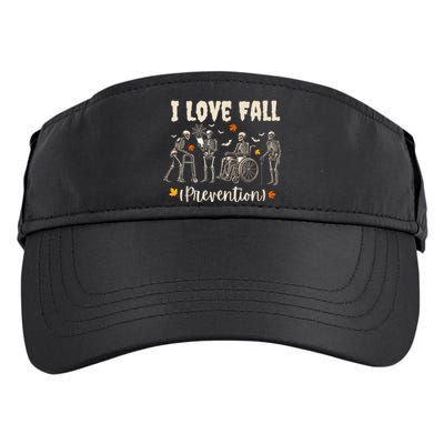 Funny Skeleton I Love Fall Prevention Fall Physical Therapy Adult Drive Performance Visor