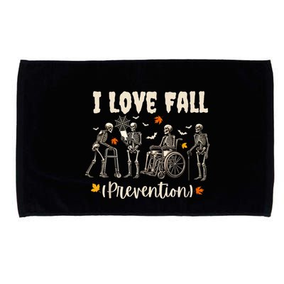 Funny Skeleton I Love Fall Prevention Fall Physical Therapy Microfiber Hand Towel