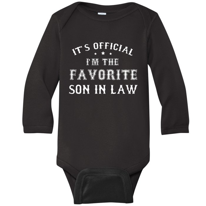 Favorite Son In Law Funny Gift From Father Mother In Law Baby Long Sleeve Bodysuit