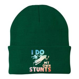 Funny Snowmobile  i do my own stunts  Art For Snow Mobile  Knit Cap Winter Beanie