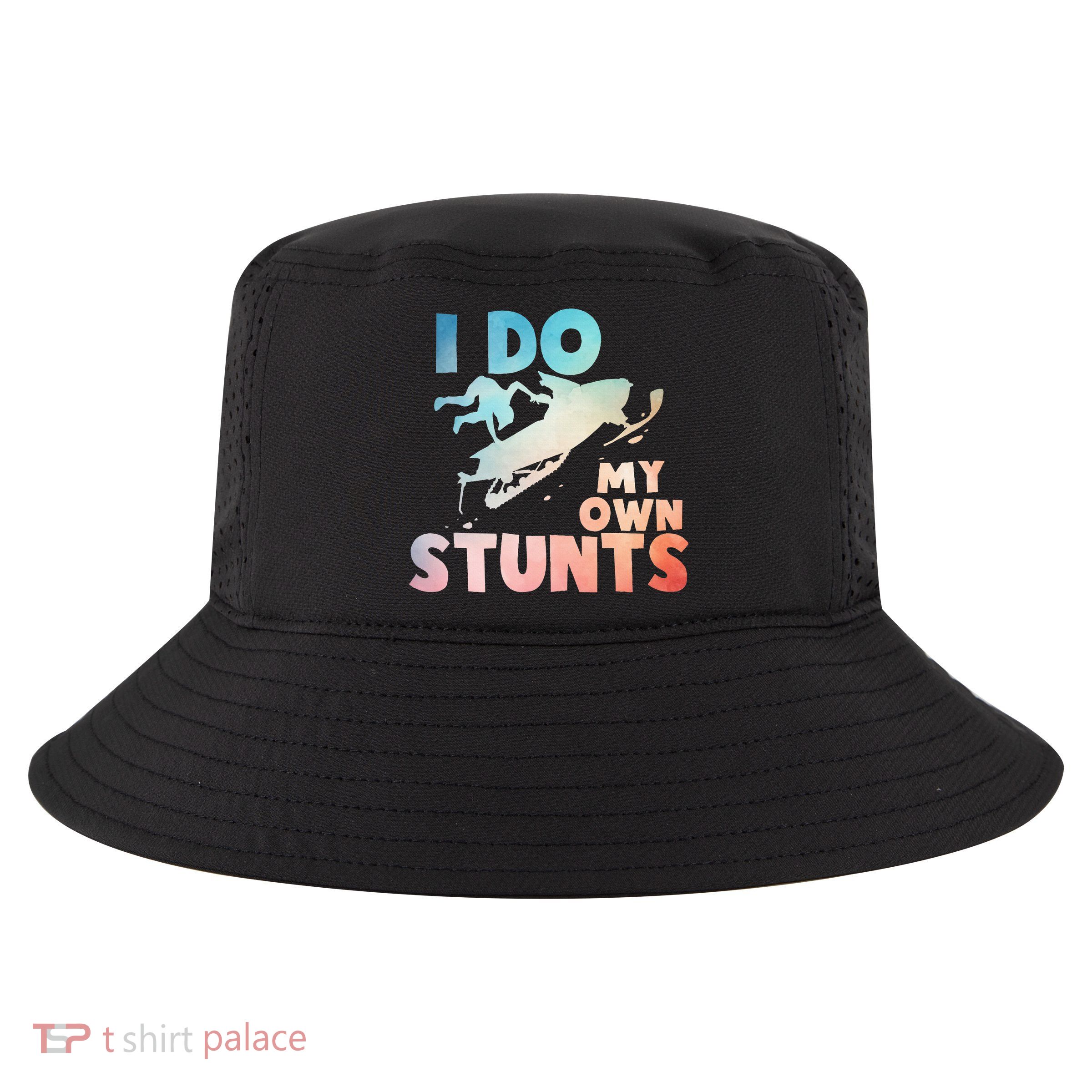 Funny Snowmobile  i do my own stunts  Art For Snow Mobile  Cool Comfort Performance Bucket Hat