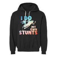 Funny Snowmobile  i do my own stunts  Art For Snow Mobile  Garment-Dyed Fleece Hoodie