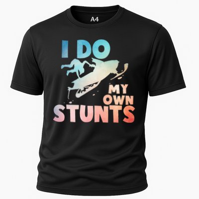 Funny Snowmobile  i do my own stunts  Art For Snow Mobile  Performance Shirt