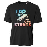 Funny Snowmobile  i do my own stunts  Art For Snow Mobile  Cooling Performance Crew T-Shirt