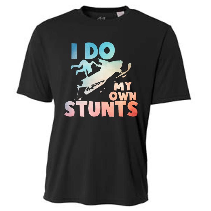 Funny Snowmobile  i do my own stunts  Art For Snow Mobile  Cooling Performance Crew T-Shirt