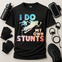 Funny Snowmobile  i do my own stunts  Art For Snow Mobile  Performance Shirt