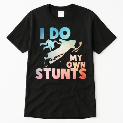 Funny Snowmobile  i do my own stunts  Art For Snow Mobile  Tall T-Shirt