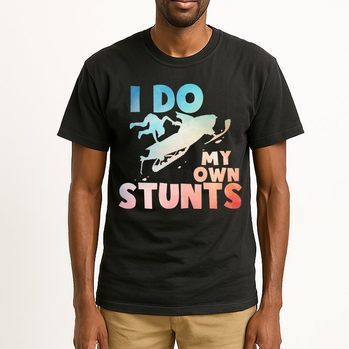 Funny Snowmobile  i do my own stunts  Art For Snow Mobile  Tall T-Shirt