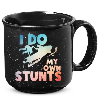 Funny Snowmobile  i do my own stunts  Art For Snow Mobile  15oz Campfire Ceramic Mug