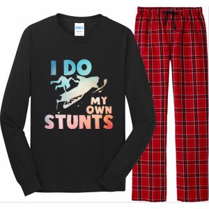 Funny Snowmobile  i do my own stunts  Art For Snow Mobile  Long Sleeve Pajama Set