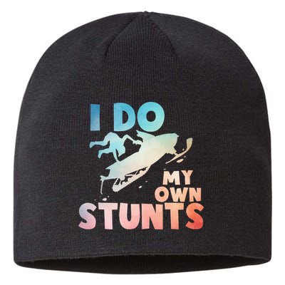 Funny Snowmobile  i do my own stunts  Art For Snow Mobile  Sustainable Beanie