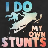 Funny Snowmobile  i do my own stunts  Art For Snow Mobile  Crop Fleece Hoodie