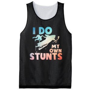 Funny Snowmobile  i do my own stunts  Art For Snow Mobile  Mesh Reversible Basketball Jersey Tank