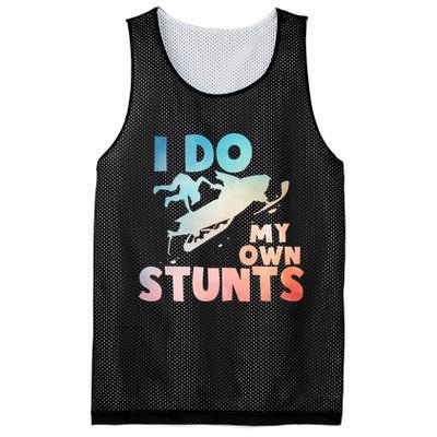 Funny Snowmobile  i do my own stunts  Art For Snow Mobile  Mesh Reversible Basketball Jersey Tank