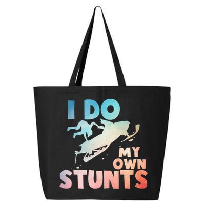 Funny Snowmobile  i do my own stunts  Art For Snow Mobile  25L Jumbo Tote
