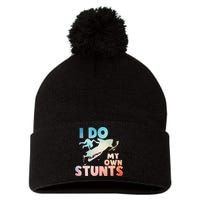Funny Snowmobile  i do my own stunts  Art For Snow Mobile  Pom Pom 12in Knit Beanie