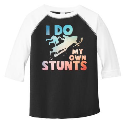 Funny Snowmobile  i do my own stunts  Art For Snow Mobile  Toddler Fine Jersey T-Shirt