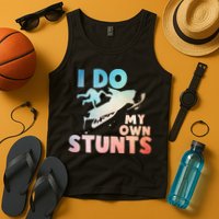 Funny Snowmobile  i do my own stunts  Art For Snow Mobile  Tank Top