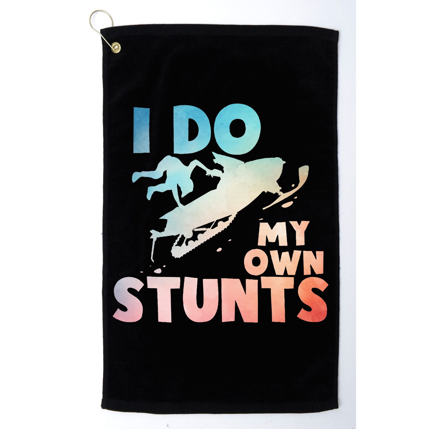 Funny Snowmobile  i do my own stunts  Art For Snow Mobile  Golf Towel