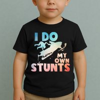 Funny Snowmobile  i do my own stunts  Art For Snow Mobile  Toddler T-Shirt