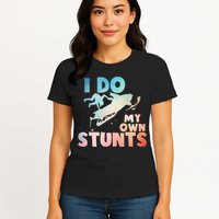 Funny Snowmobile  i do my own stunts  Art For Snow Mobile  Womens T-Shirt
