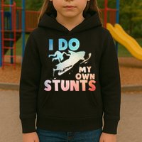 Funny Snowmobile  i do my own stunts  Art For Snow Mobile  Kids Hoodie