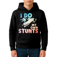 Funny Snowmobile  i do my own stunts  Art For Snow Mobile  Kids Hoodie