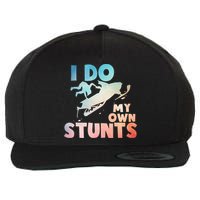 Funny Snowmobile  i do my own stunts  Art For Snow Mobile  Wool Snapback Cap