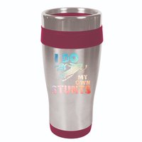 Funny Snowmobile  i do my own stunts  Art For Snow Mobile  16oz Travel Tumbler