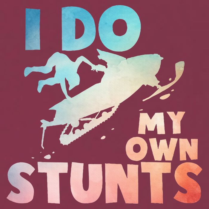 Funny Snowmobile  i do my own stunts  Art For Snow Mobile  16oz Travel Tumbler