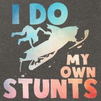Funny Snowmobile  i do my own stunts  Art For Snow Mobile  Cotton Canvas Backpack