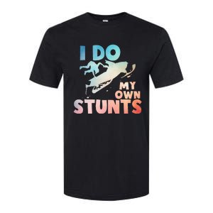 Funny Snowmobile  i do my own stunts  Art For Snow Mobile  Softstyle CVC T-Shirt