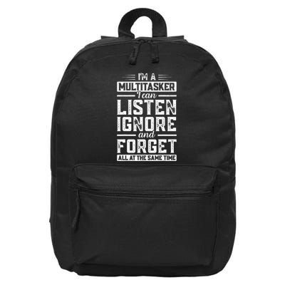 Funny Sarcastic IM A Multitasker Funny Saying 16 in Basic Backpack
