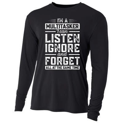 Funny Sarcastic IM A Multitasker Funny Saying Cooling Performance Long Sleeve Crew