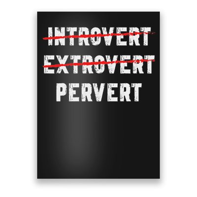 Funny Sarcastic Introvert Extrover Pervert Poster