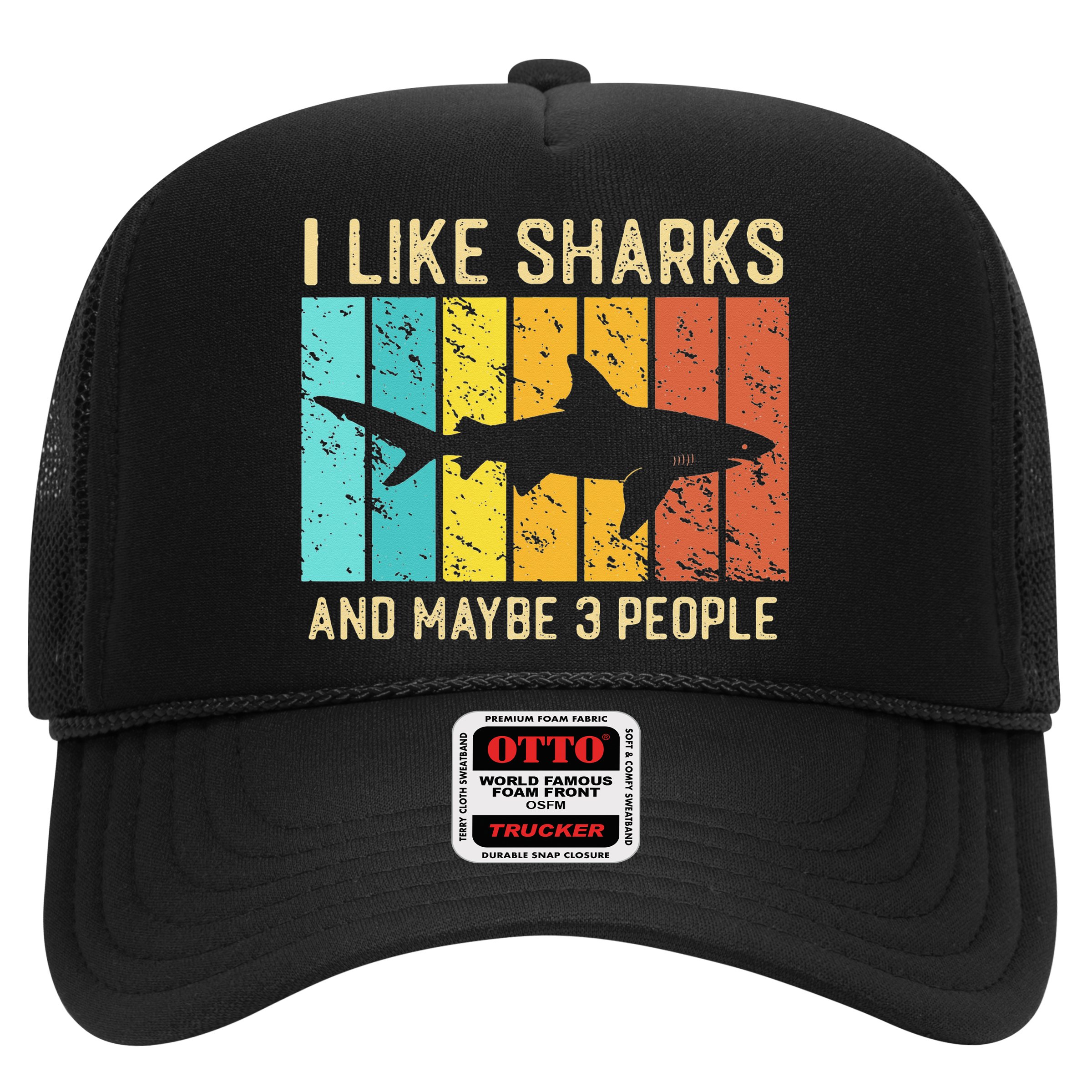 Funny Shark I Like Shark And Maybe 3 People Retro Vintage Hat