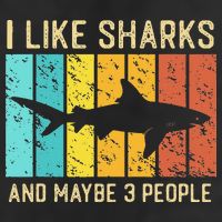 Funny Shark I Like Shark And Maybe 3 People Retro Vintage Hat