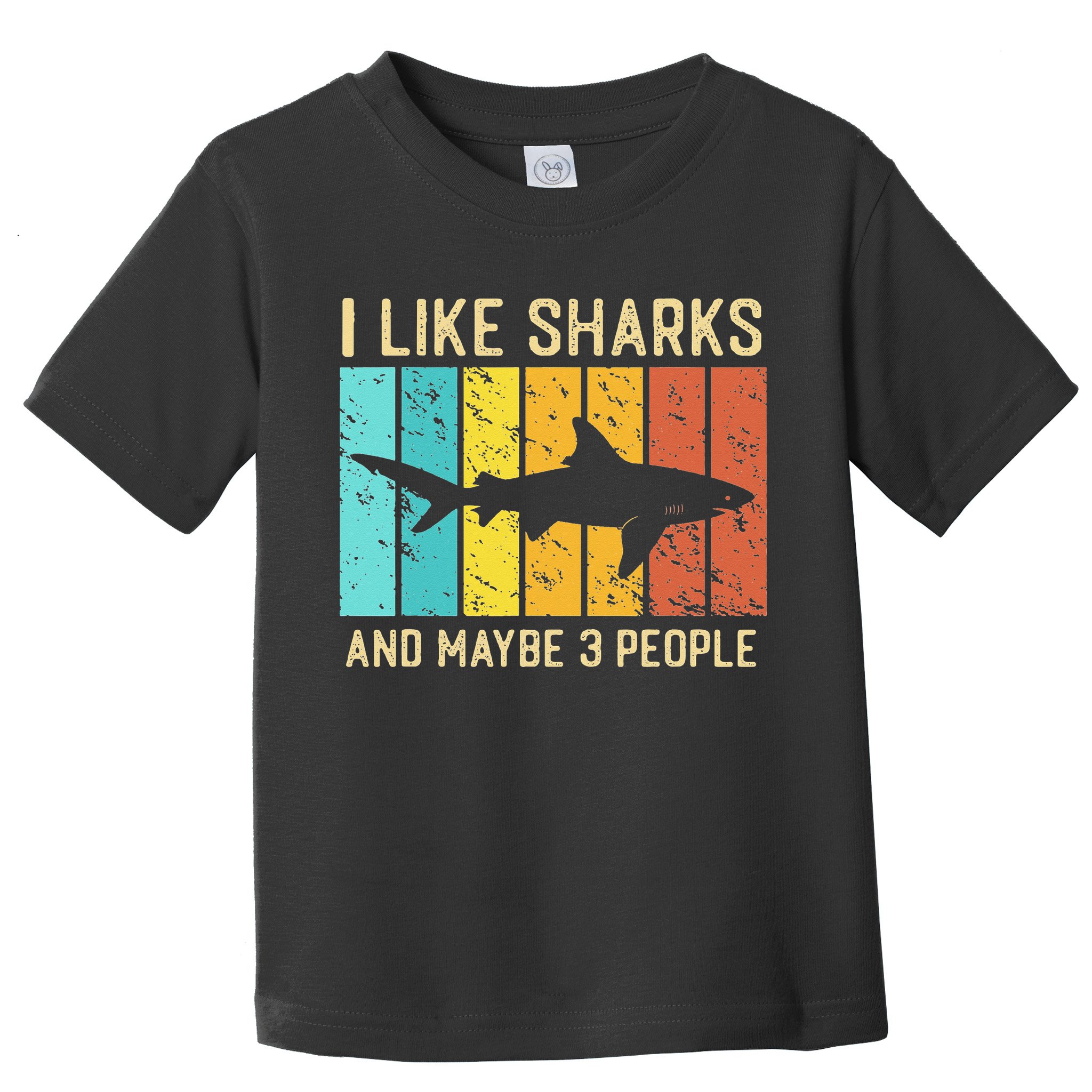 Funny Shark I Like Shark And Maybe 3 People Retro Vintage Toddler T-Shirt