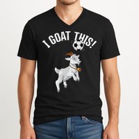 Funny Soccer I Goat this Ball for Goat Lover & Soccer Player V-Neck T-Shirt