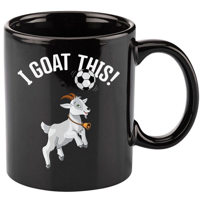 Funny Soccer I Goat this Ball for Goat Lover & Soccer Player 11oz C Handle Ceramic Mug