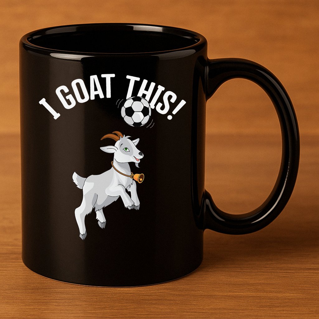 Funny Soccer I Goat this Ball for Goat Lover & Soccer Player 11oz C Handle Ceramic Mug