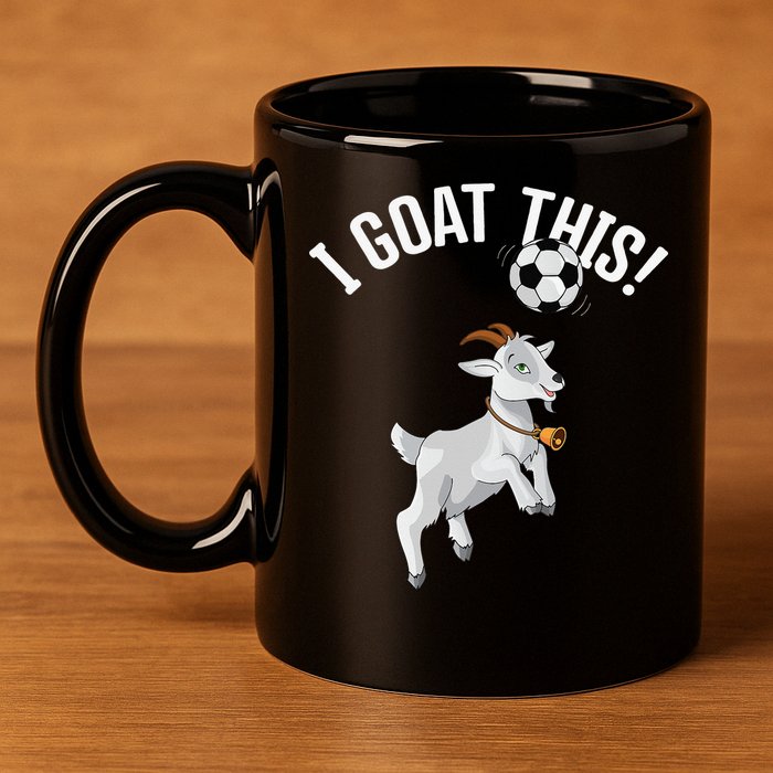 Funny Soccer I Goat this Ball for Goat Lover & Soccer Player 11oz C Handle Ceramic Mug