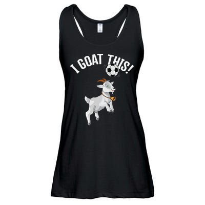Funny Soccer I Goat this Ball for Goat Lover & Soccer Player Ladies Essential Flowy Tank