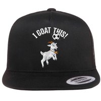 Funny Soccer I Goat this Ball for Goat Lover & Soccer Player Flat Bill Trucker Hat