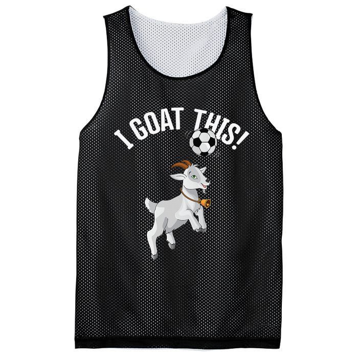 Funny Soccer I Goat this Ball for Goat Lover & Soccer Player Mesh Reversible Basketball Jersey Tank