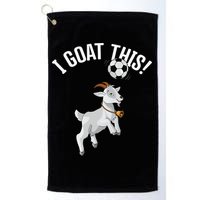 Funny Soccer I Goat this Ball for Goat Lover & Soccer Player Golf Towel