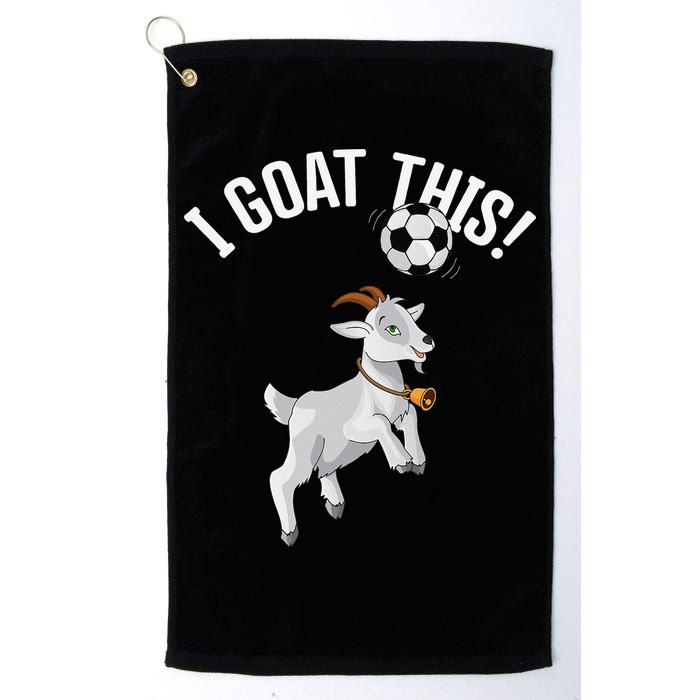 Funny Soccer I Goat this Ball for Goat Lover & Soccer Player Golf Towel