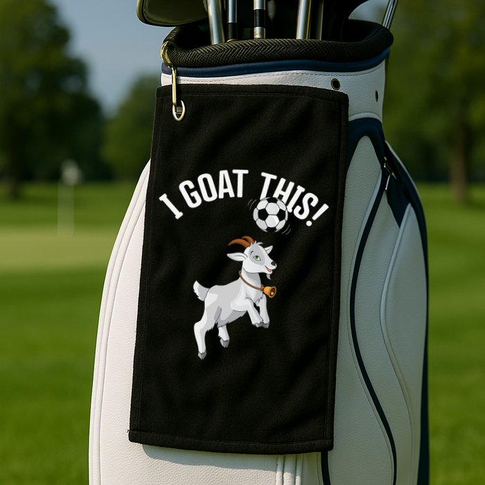 Funny Soccer I Goat this Ball for Goat Lover & Soccer Player Golf Towel